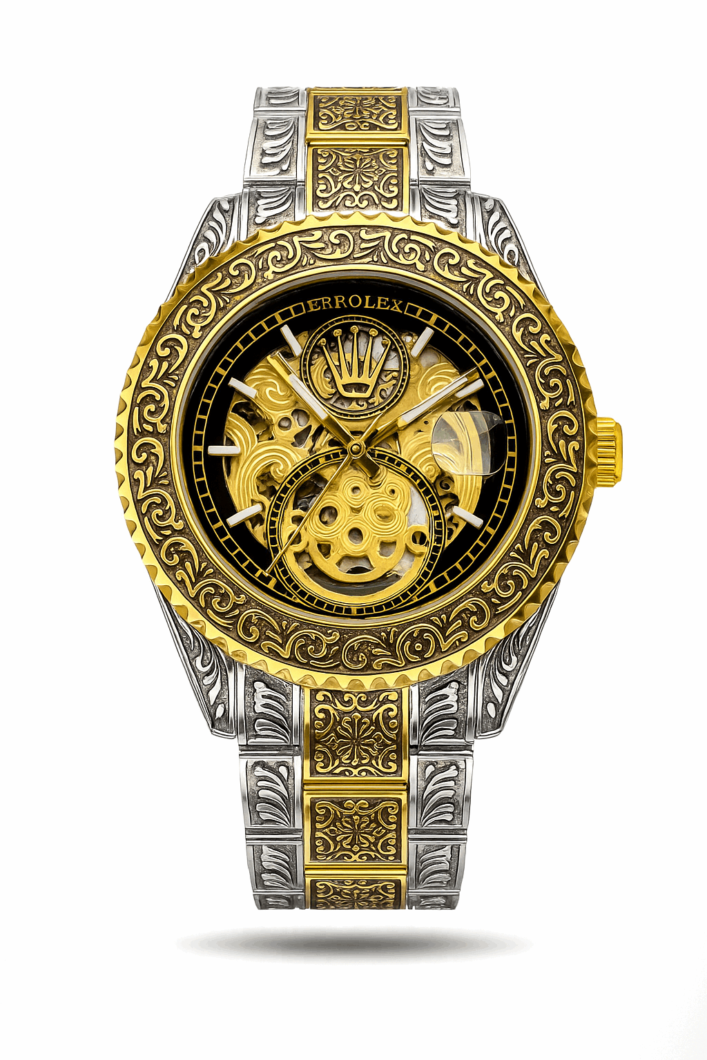 Skeleton Styled Engraved Model (Two Tone Black)