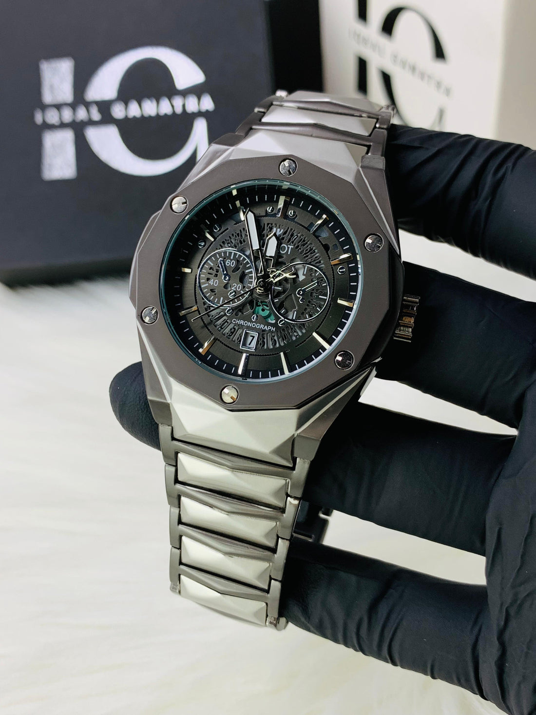 Diamond Cut | Date Adjustment | Two Tone Black