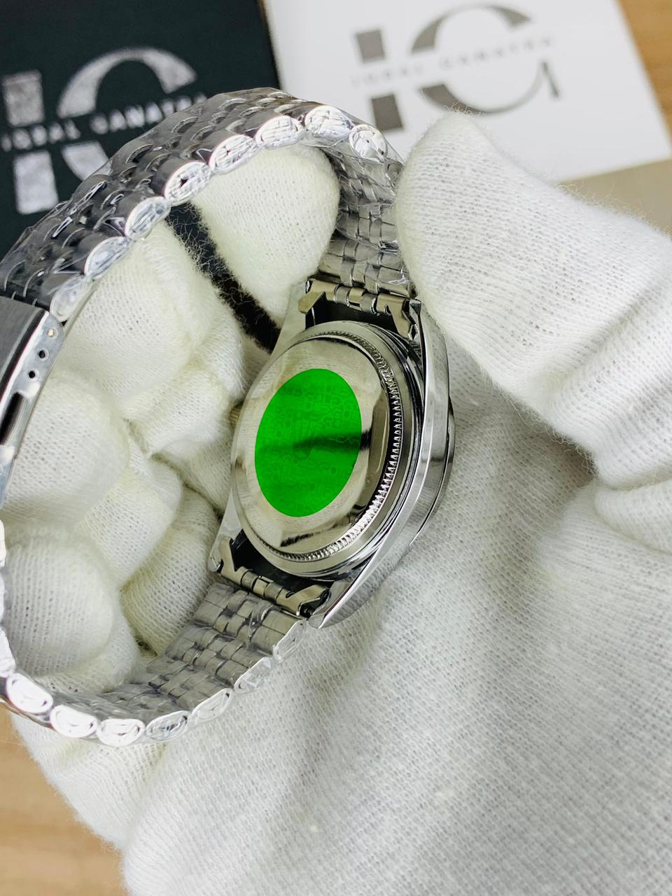 Day & Date Stone model (Silver black)