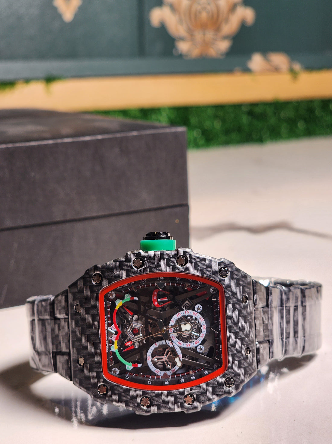 RM-11 Carbon Stealth Edition – Luxury Skeleton Dial Watch